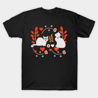 Valentines cat decor T-Shirt